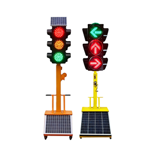 Semáforos Solares, Sinais de Trânsito Eleváveis, Semáforos Móveis Temporários para Passadeiras Escolares - Product Image 3