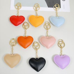 Wholesale Pu Leather Shape Keychain Fashion <b>Bag</b> Charm Car Pendant Cute Heart <b>Key</b> <b>Ring</b> Accessories - Product Image 1