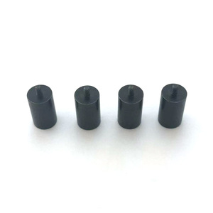 Custom Cylindrical Nuts M3 Carbon Steel Blackened 10mm Height Adaptor Connectors Grade A - Product Image 1