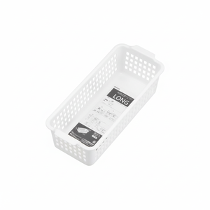 Inomata 517 ventoso lungo cesto bianco per la conservazione della cucina - Product Image 1