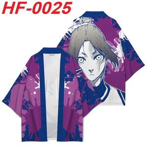 8 Styles <span class=keywords><strong>Anime</strong></span> <span class=keywords><strong>Blue</strong></span> <span class=keywords><strong>Lock</strong></span> Cosplay T-Shirt Cape Japonais <span class=keywords><strong>Anime</strong></span> Kimono Haori Yukata Vêtements Unisexe - Product Image 4