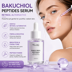 Sérum <span class=keywords><strong>Visage</strong></span> Anti-Âge et Anti-Rides au Bakuchiol et Peptides, Lissant la Peau, Alternative au Peptide, Marque Blanche - Product Image 1