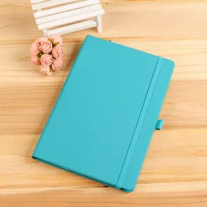 Grosir logo Notebook jurnal kulit sampul keras A5 warna kustom mode dengan pita elastis