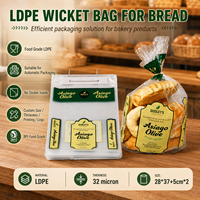 Sacs à pain en LDPE de qualité alimentaire, imprimés sur mesure, emballage de boulangerie pour baguette, pain de mie et pain au levain
