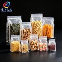 Sac octogonal transparent haute définition, étanche à l'humidité, sac alimentaire hermétique pour céréales, thé, noix et en-cas