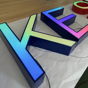 Offre Spéciale bureau 3D lettre LED boutique signe acrylique pour magasin de fumée logo acrylique métal lettre enseigne publicitaire