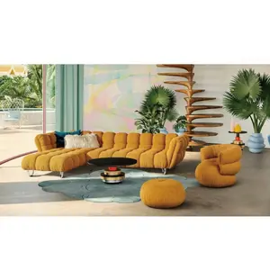 Đồ Nội Thất Phòng Khách Thiết Kế Hiện Đại Nhung Cắt Mario Bellini Boucle Modular Sofa
