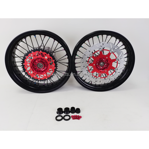 Ruedas Supermoto CRF250R CRF450R de 17 Pulgadas con Certificación DOT, Bujes de Aluminio CNC, Llantas Anodizadas, Juego de Ruedas Completo para Motocross - Product Image 2