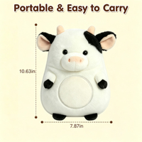 Nouveau design d'usine : Coussin chauffant en peluche Vache des Highlands, chauffant aux herbes et au micro-ondes, lesté, OEM ODM, vente en gros