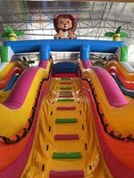 Toboggan aquatique gonflable en PVC de qualité commerciale, personnalisé, pour extérieur, avec trampoline, certifié CE, résistant aux UV