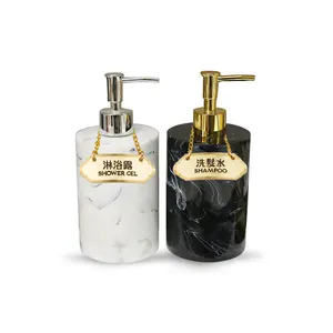 Custom Luxury Shampoo Metal Packaging Tag Hang Bottle Packaging Label with Hanging Chain for Five Star Hotel Toiletries Bottles