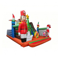 Toboggan gonflable maison de pain d'épices de Noël Lilytoys avec château gonflable, structure de saut en PVC commercial pour enfants