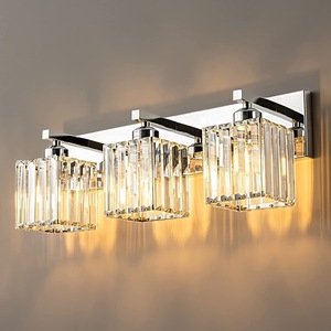 バスルームLedミラーランプバーノルディック<span class=keywords><strong>3</strong></span>ヘッドウォール照明器具バスルーム用クリスタルバニティライト - Product Image 3