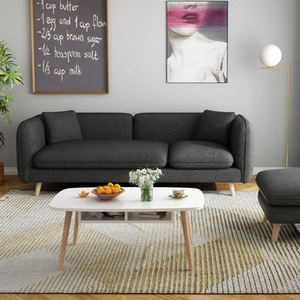 Nordic Fabric Sofa Small Apartment Combination Modern Minimalist <b>Single</b> Double Triple Seat Sofa For Living Room Apartment - Product Image 6