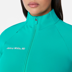 Giacca <span class=keywords><strong>Medica</strong></span> da Infermiera Personalizzata da Donna, Slim Fit, Sportiva, con Zip Intera, Traspirante, Taglia <span class=keywords><strong>XL</strong></span> - Product Image 3