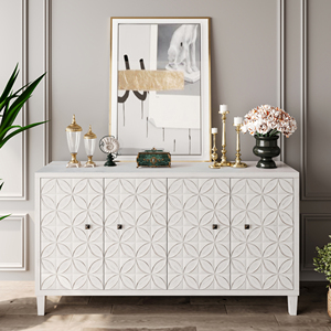 Credenza con 4 Ante in Legno, Mobile Buffet per Soggiorno, Ingresso e Corridoio - Product Image 5