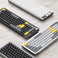 Clavier sans fil double mode AN-800 à touches mécaniques, rechargeable USB-C avec bouton de volume pour ordinateurs portables Windows et Mac