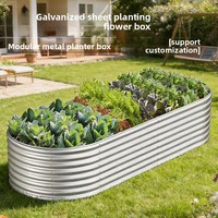 Jardinière en métal pour balcon, cour, potager, plateau de pépinière, conteneur de plantation extérieur, pour l'exportation