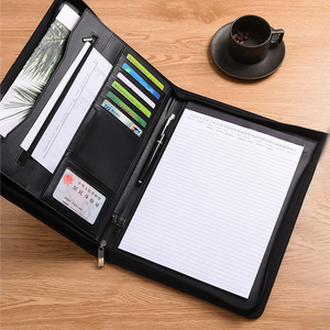 Tablet A4 <span class=keywords><strong>A3</strong></span> Kích thước giấy PU da danh mục đầu tư thư mục tập tin với dây kéo ngân hàng điện - Product Image 3