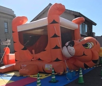 Maison gonflable gonflable à louer pour fête en plein air Tiger Belly Bounce Castle Certified CE 12-Person 3-Year Warranty