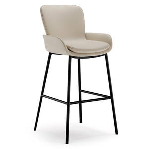 <span class=keywords><strong>Tabouret</strong></span> <span class=keywords><strong>de</strong></span> <span class=keywords><strong>bar</strong></span> en fer forgé <span class=keywords><strong>de</strong></span> style luxe léger en cuir, à haut dossier, pour la maison, le café ou le comptoir - Design moderne - Product Image 6