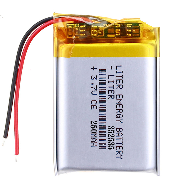 Ultra Thin Lipo Battery 3.7V 250mAh Lithium Polymer Battery 352535 for Wearable Device
