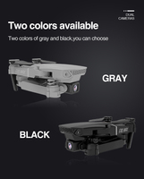 طائرات بدون طيار JHD E88 Pro احترافية بكاميرا 4K وواي فاي وتحكم عن بعد قابلة للطي مع نظام FPV - ألعاب رائجة البيع