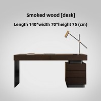 Bureau d'étude en bois mobile de luxe minimaliste italien, design haut de gamme, bureau d'ordinateur/d'écriture pour maison moderne, bureau de direction
