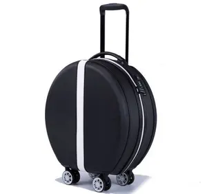 Haute qualité noir dame voyage valise 4 roues ABS + PC dur TSA serrure en plastique chariot cosmétique étui pour femmes Spinner bagages