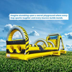 <span class=keywords><strong>Precio</strong></span> de fábrica al por mayor larga carrera de obstáculos duradera Casa de salto inflable hinchable para la venta - Product Image 5