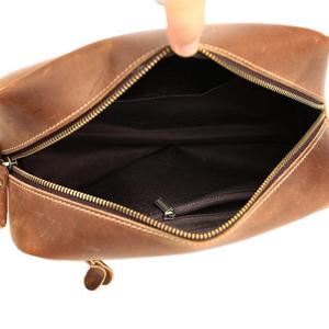 Borsa da toilette in pelle personalizzata personalizzata da uomo Wash Dopp Kit - Product Image 2