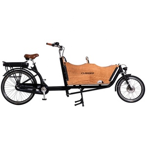 Bakfiets Vélo <span class=keywords><strong>cargo</strong></span> électrique à 2 roues pour enfants, design à cadre ouvert avec tension de 36V, stock disponible en Europe et Pologne - Product Image 2