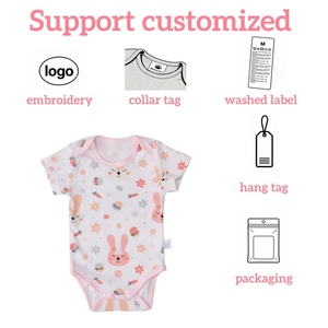 Body Triangolare Classico con Stampe Carine in Puro Cotone per Neonati Unisex, Tutina Personalizzata per Bambini - Product Image 2