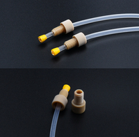 Raccords de tuyaux en plastique PEEK HPLC de haute qualité, raccords sans bride en deux pièces