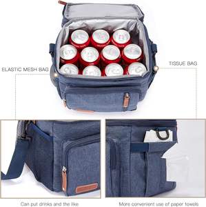 Sac isotherme pour déjeuner personnalisé, durable, en toile de coton, écologique, OEM, sac de shopping portable, alimentaire, thermique, échantillon gratuit - Product Image 6