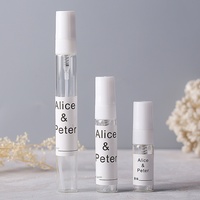 Bouteilles d'échantillons de parfum de voyage portables 2ML 10ML tailles verre vide diffuseur de roseau bouchon à vis étanchéité acide gravure manipulation de Surface