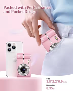 กล้องดิจิตอลขนาดเล็กพกพา รุ่นวินเทจย้อนยุค ยี่ห้อจีน OEM หน้าจอ 2.4 นิ้ว ความละเอียด 48MP ซูม 16 เท่า สำหรับถ่ายภาพและวิดีโอ - Product Image 2