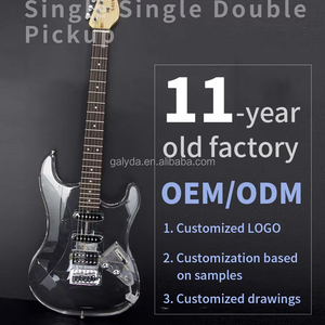 GALYDA Set de Guitarra Eléctrica con Cuerpo de Acrílico, Mástil de Arce, Estuche, Cuerdas, Correa, Clavijas de Afinación, Cable de Audio y Púas - Product Image 6