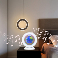 Globo Flotante Magnético con Rotación de 360°, Altavoz Bluetooth y Luz LED, Mapa del Mundo, Globo Flotante para Regalos Empresariales