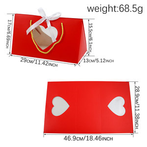 Scatole Regalo in Carta con <span class=keywords><strong>Design</strong></span> a Cuore per San Valentino, con Finestra, Corda e Nastri, per Matrimoni e Feste - Product Image 2