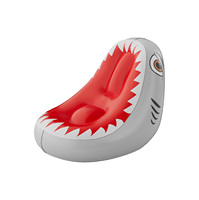 Fauteuil Gonflable Requin Pursuefree pour Enfants – Canapé Portable pour Enfants, Idéal Intérieur & Extérieur – Canapé Animal
