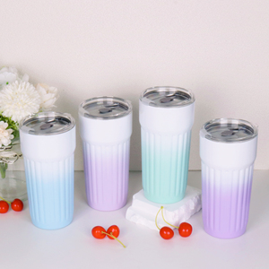 Vente en gros OEM de gobelets isothermes en acier inoxydable à double paroi, sans BPA, couleur Graduate, 590 ml - Product Image 4