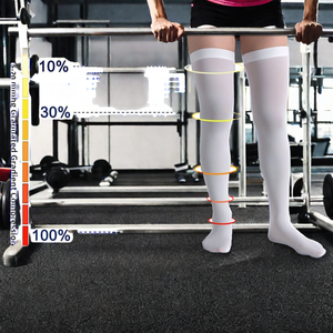 Calzini a compressione medicali lavorati a maglia in fabbrica con calze Anti-embolia alte fino al ginocchio stampate per autunno - Product Image 3