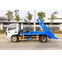 Camion à benne basculante Dongfeng 7,3t, camion de transfert de déchets lourd avec bac à ordures carré