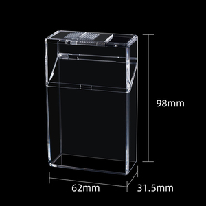 Bán Buôn Rõ Ràng Nhựa Hút Trường Hợp 20Pcs Công Suất Tùy Chỉnh Mô Hình OEM Thiết Kế Cổ Điển Phong Cách Trong Suốt Thuốc Lá Hộp Trường Hợp - Product Image 2