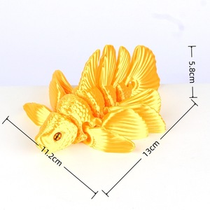 Nouveau jouet guppy imprimé en 3D 2025 avec articulations mobiles, modèle animal, statue de poisson rouge, cadeau décoratif créatif - Product Image 2