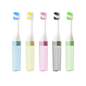 Cepillo de dientes de viaje, plegable, cerdas suaves, compacto, portátil, para adultos, multicolor, aleatorio - Product Image 3