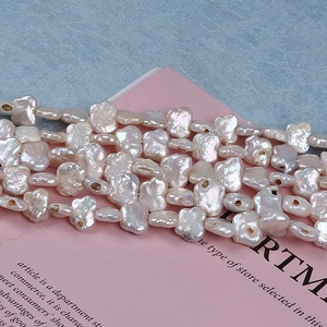 Ngọc Trai Nước Ngọt Nuôi Cấy Tự Nhiên Loose White <span class=keywords><strong>Butterfly</strong></span> Hình Dạng Không Đều Ngọc Trai Hạt Strand Để Làm Đồ Trang Sức - Product Image 3