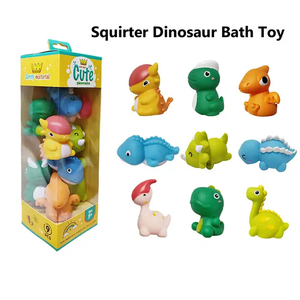 Jinying Lot de 9 jouets de bain pour bébés, lanceurs d'eau en forme de dinosaures et animaux marins, pour tout-petits, jeu de douche et de salle de bain - Product Image 5