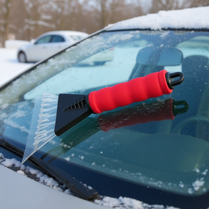 Ice <b>Scraper</b> Soft Grip Handle With Black Blade For Car Windshield Winter Use - Product Image 3